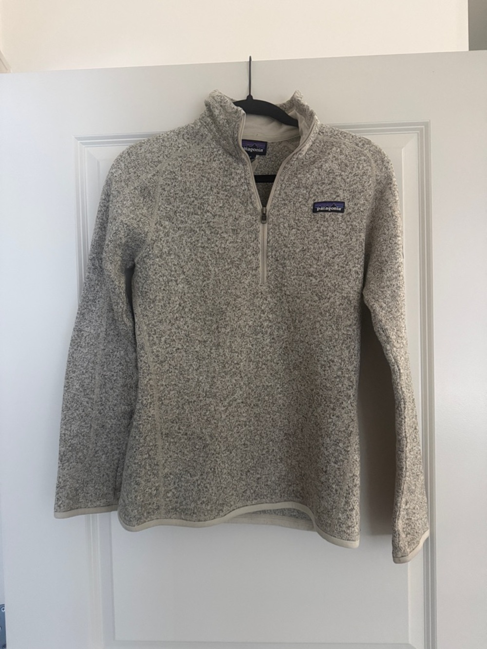 Patagonia Heathered Cream 1/4 Zip Pullover